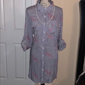 Striped sleeved dress